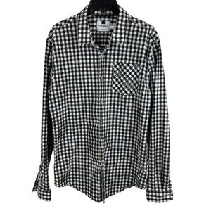 Topman Men Long Sleeve Plaid Button Down Shirt Size XL